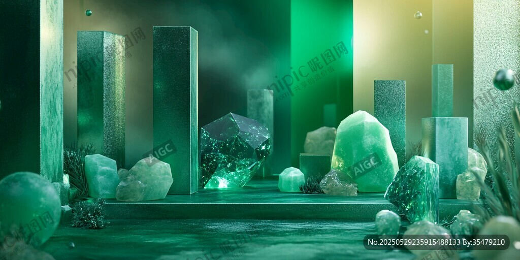 夢(mèng)幻綠晶空間場(chǎng)景展示
