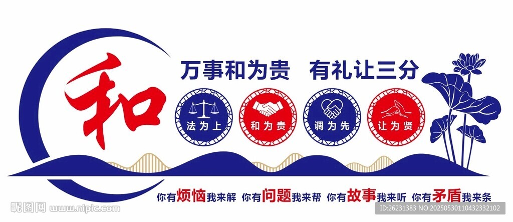 和諧社區(qū)文化宣傳標(biāo)識(shí) 和為貴
