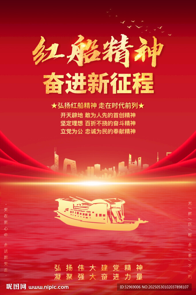 弘揚紅船精神展板