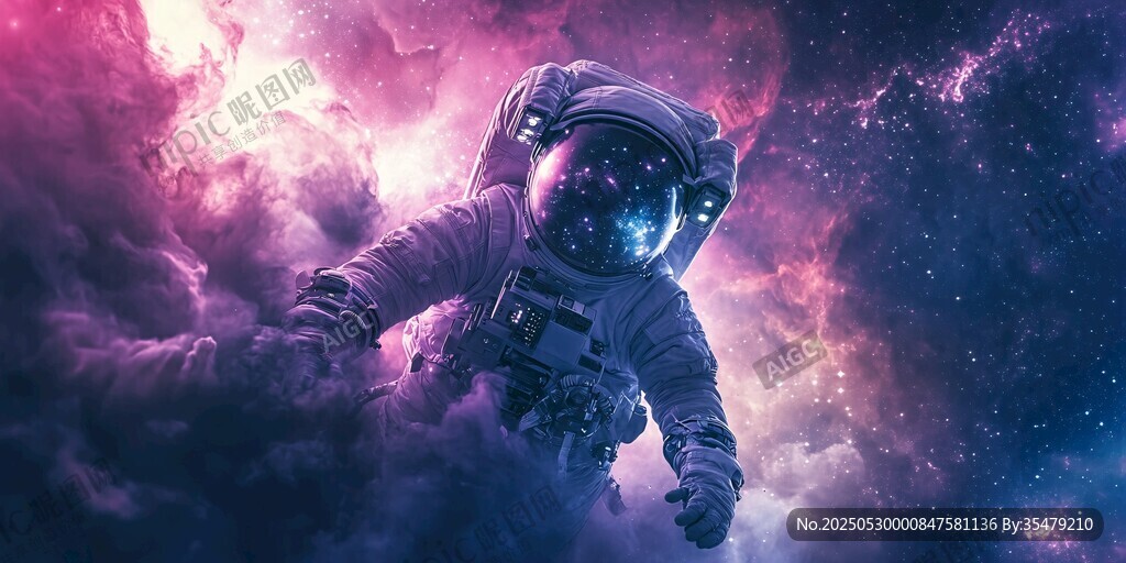 遨游夢(mèng)幻星空的宇航員