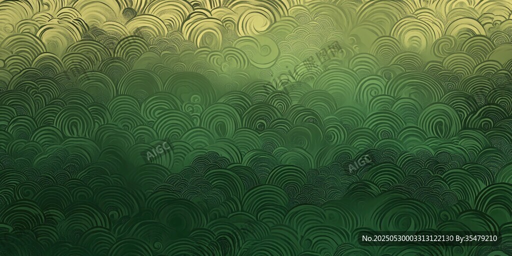 綠金漸變波浪紋理背景圖