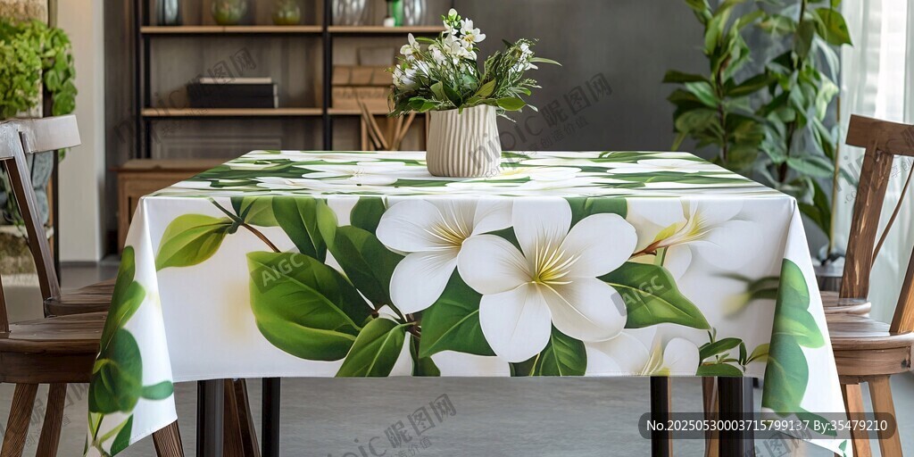 花卉圖案桌布裝點溫馨角落