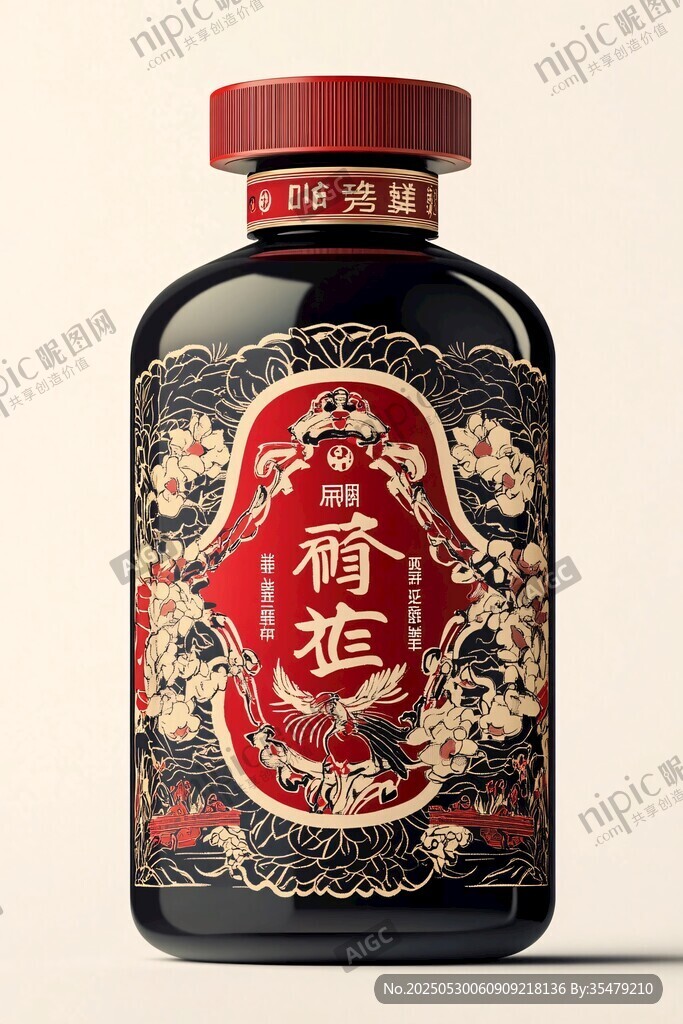 中式典雅酒瓶設計