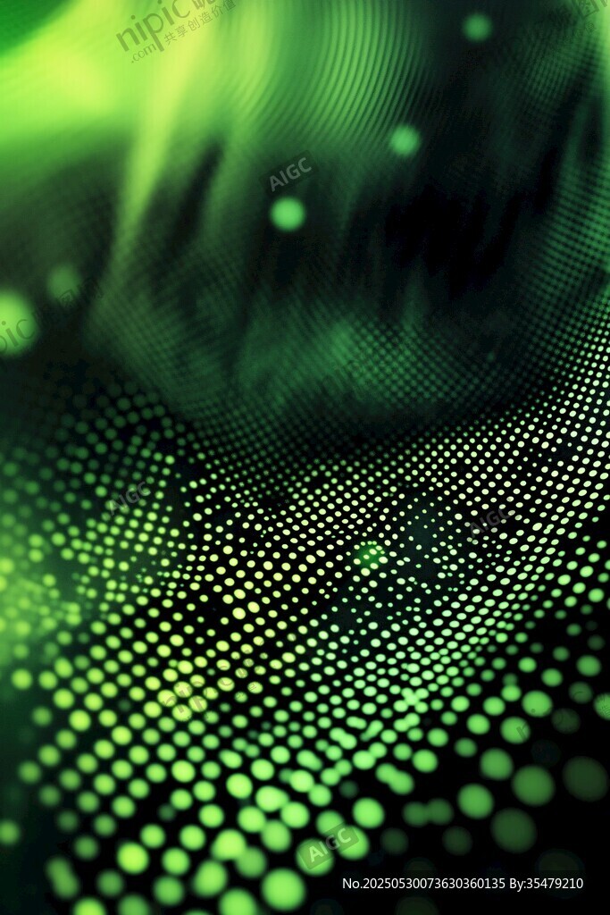 綠色科技動感粒子背景圖