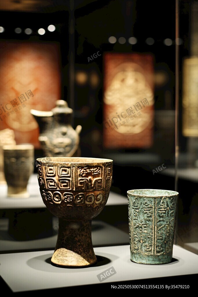 古老青銅器展示于博物館