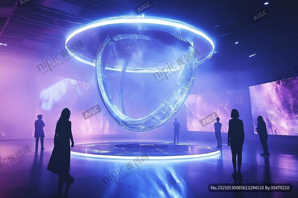 未來感科技展廳夢幻場景