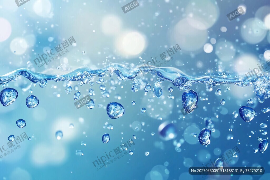 靈動(dòng)藍(lán)水間的晶瑩氣泡