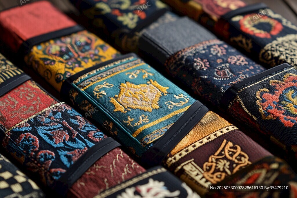 多彩傳統(tǒng)刺繡織物展示