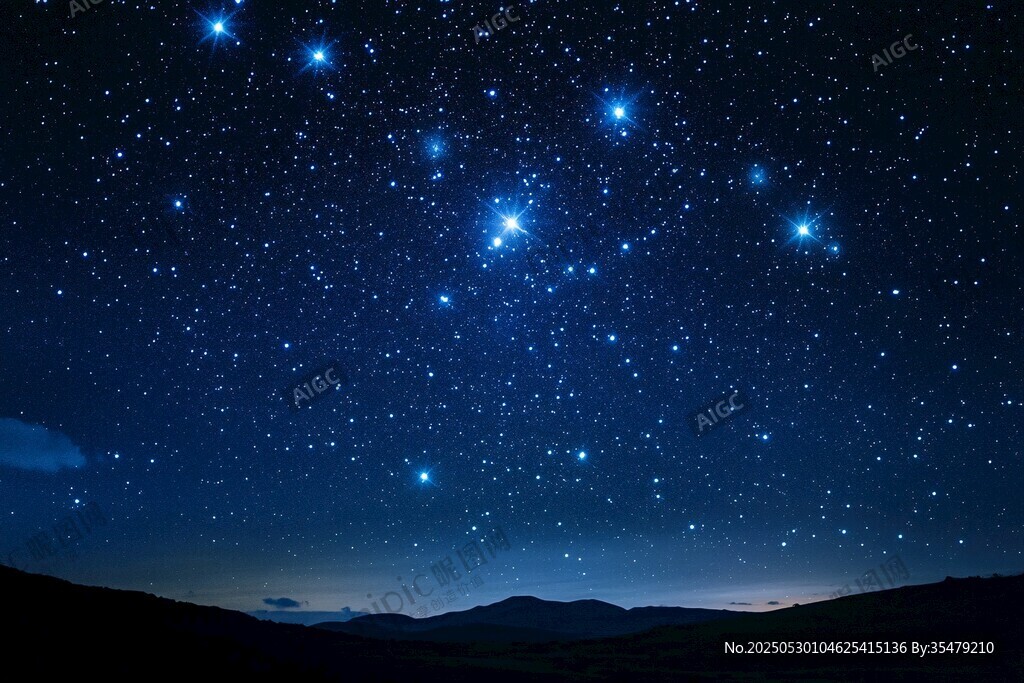 璀璨星空下的壯麗自然景象