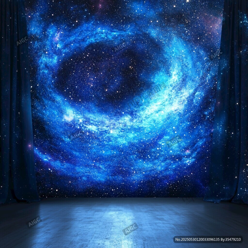 夢幻星空舞臺背景畫面