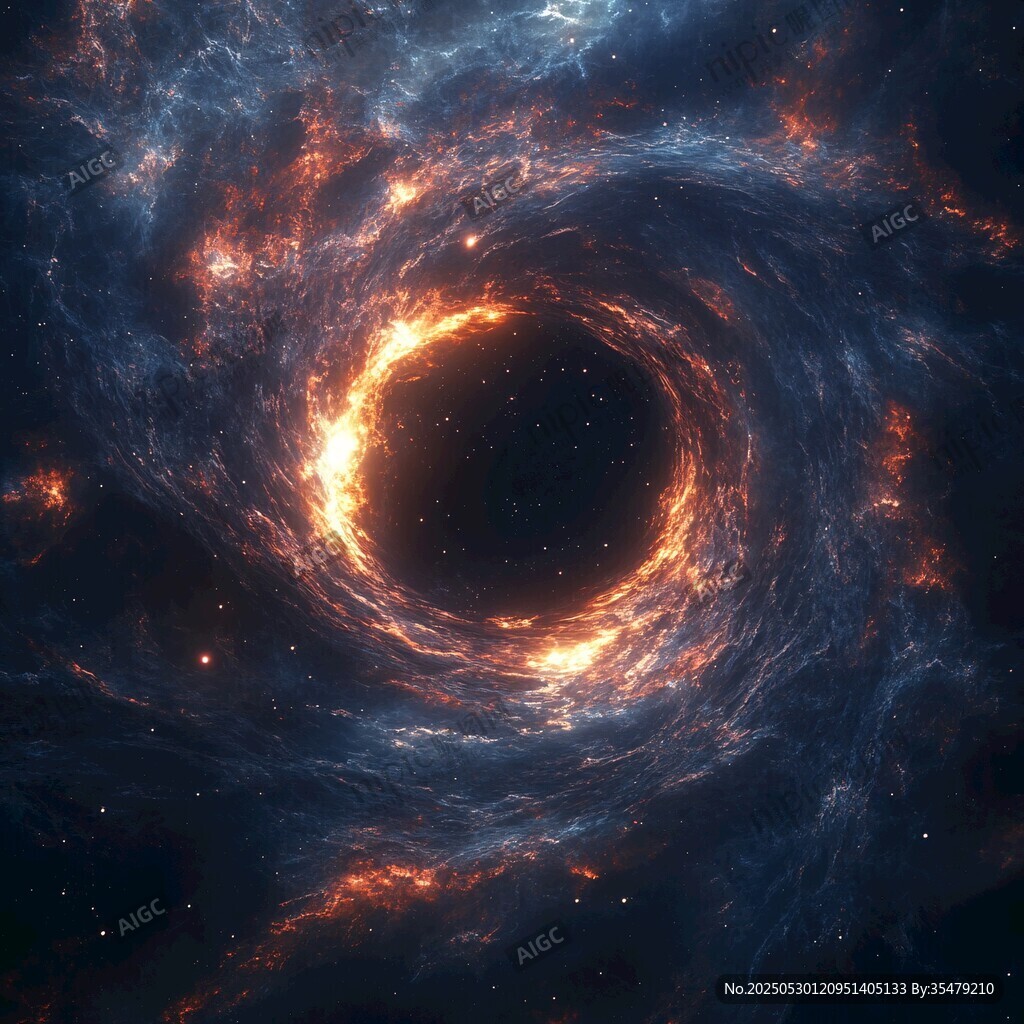 宇宙黑洞漩渦壯麗景象