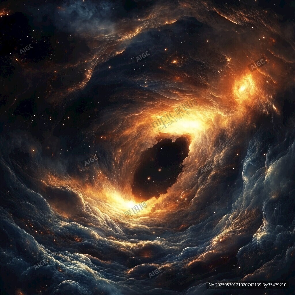 宇宙黑洞壯麗奇幻景象