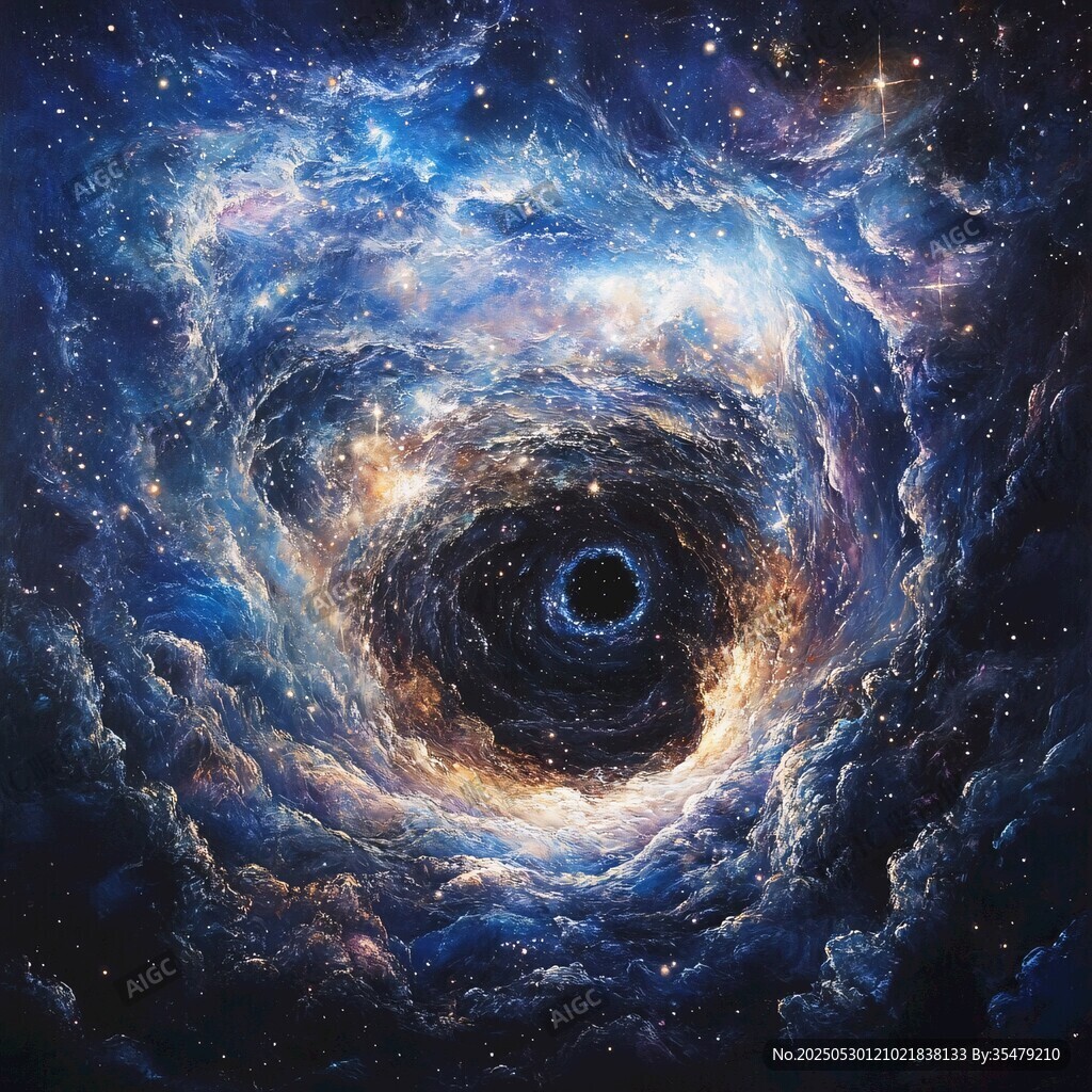 深邃宇宙黑洞奇幻景象