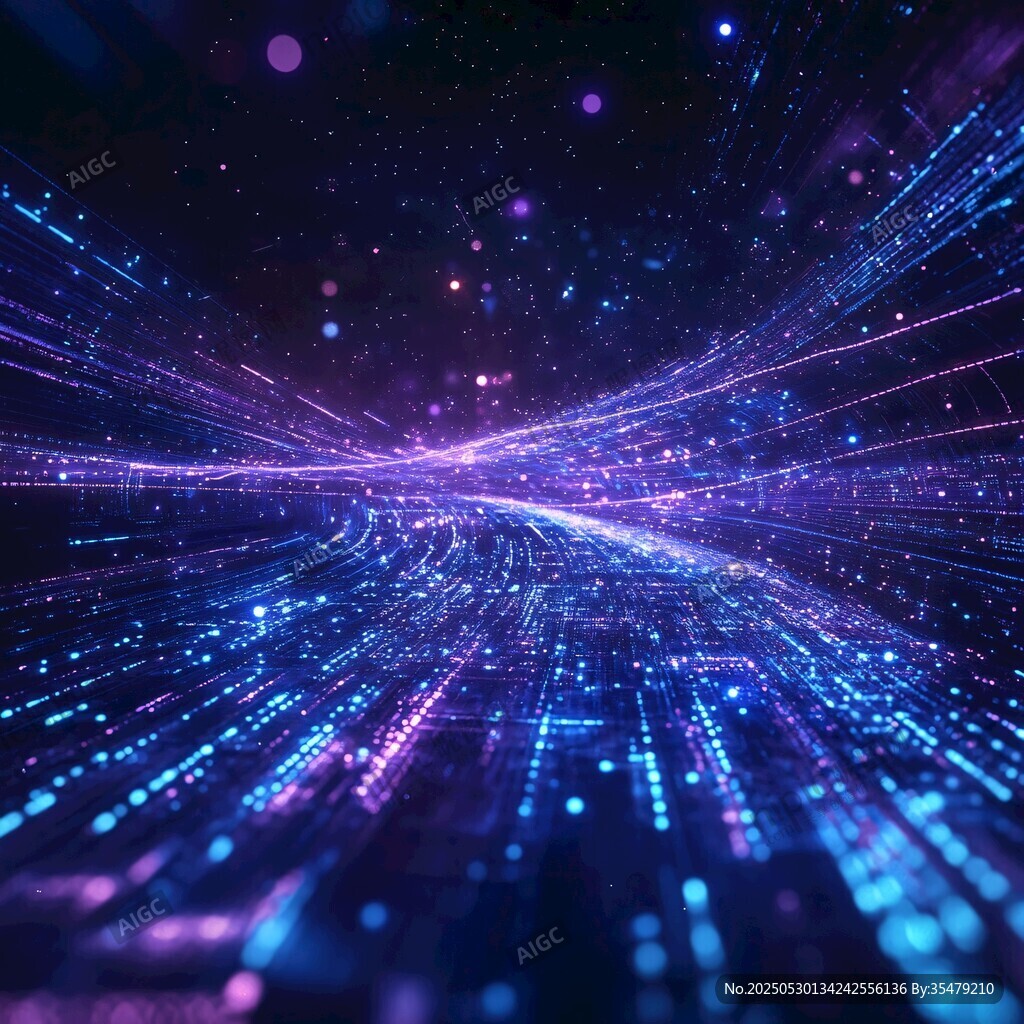 夢幻科技流光宇宙背景圖