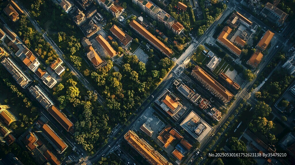 航拍古建群落美景