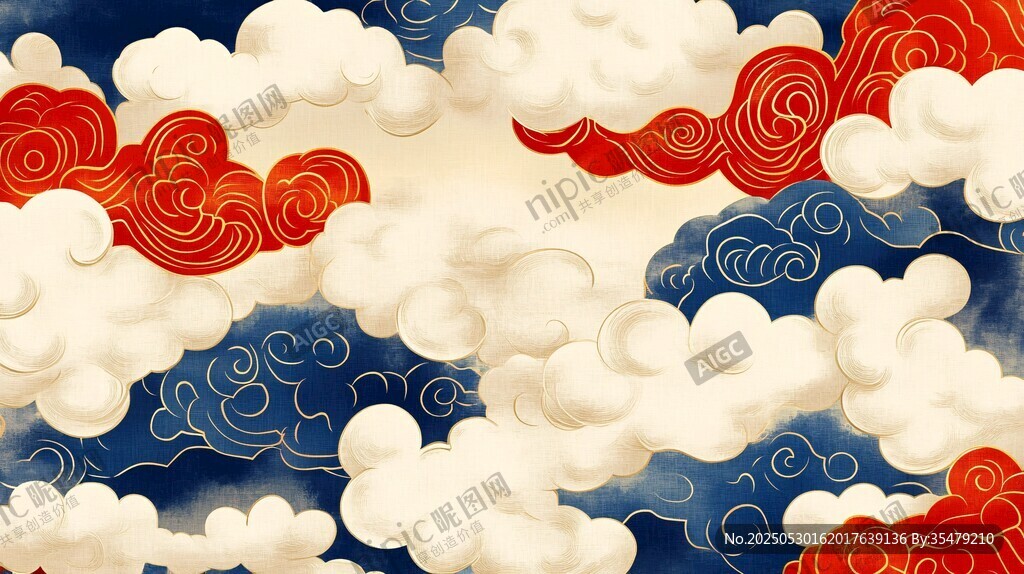 中式云紋圖案 傳統(tǒng)美學(xué)風(fēng)