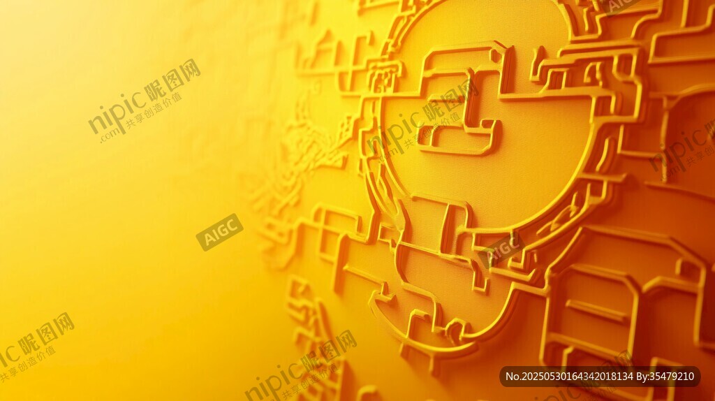 金色立體貨幣圖案背景圖