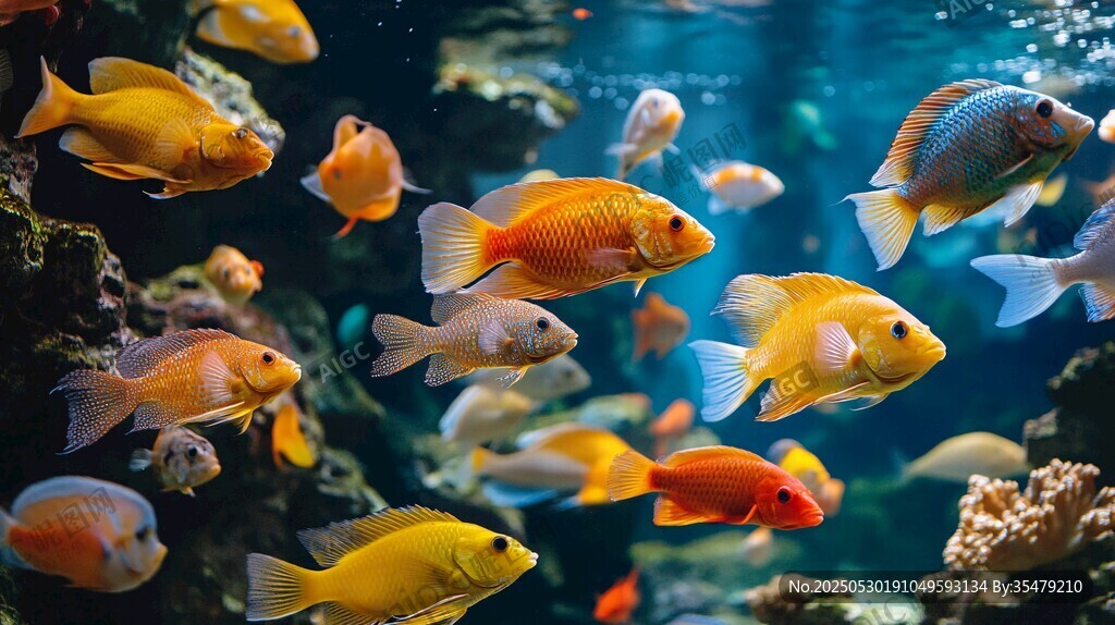 繽紛熱帶魚暢游珊瑚間