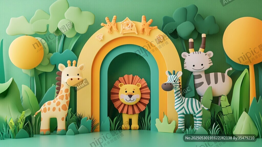 動物樂園拱門場景