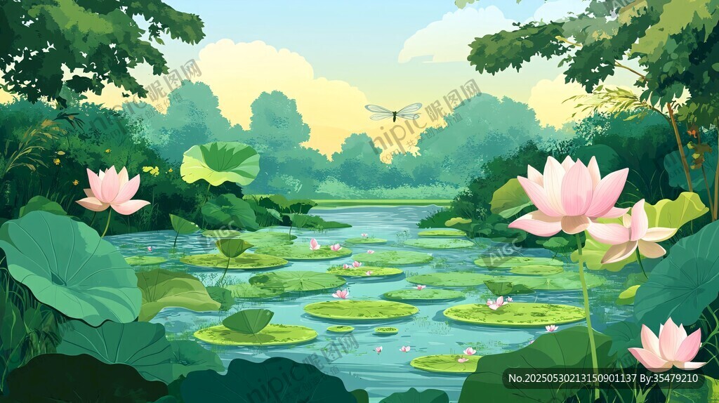夏日荷塘美景