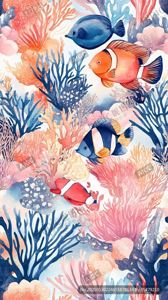 海洋世界的繽紛魚類與珊瑚