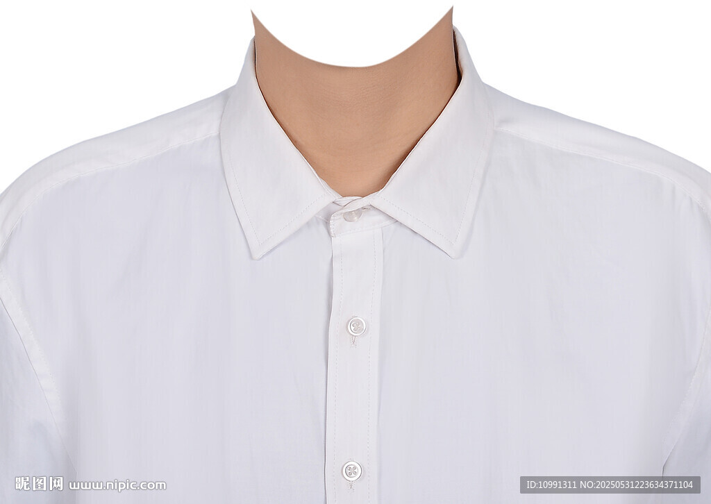 男人白色襯衫證件照衣服素材