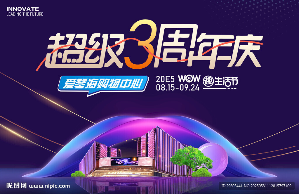 商城3周年慶展板