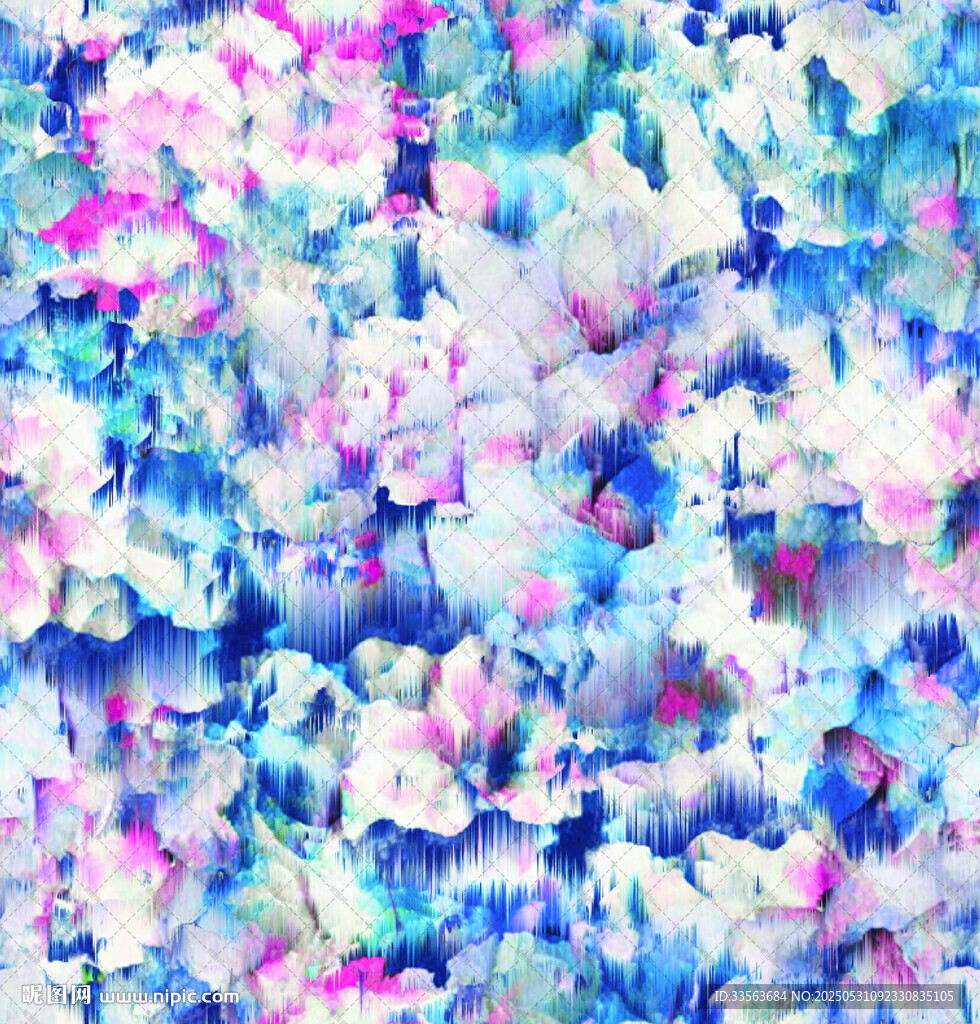 夢(mèng)幻多彩水彩花卉紋理