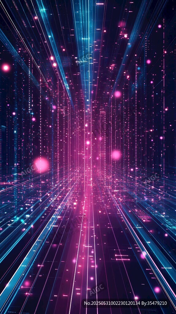 夢幻炫彩科技感空間隧道