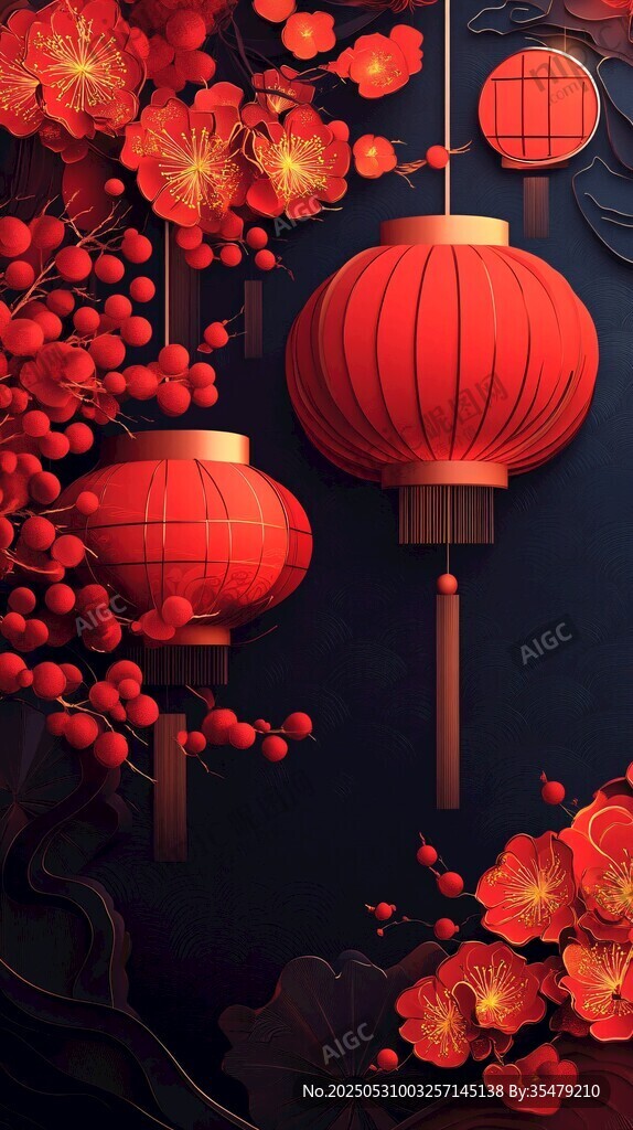 喜慶紅燈籠 繁花添年味