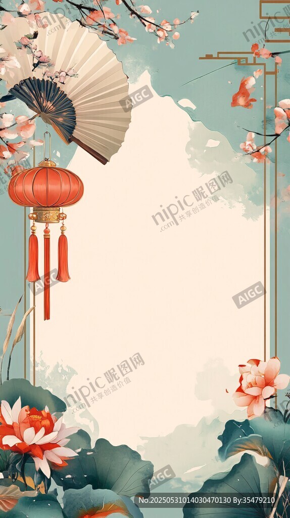 古風中式節日裝飾背景圖