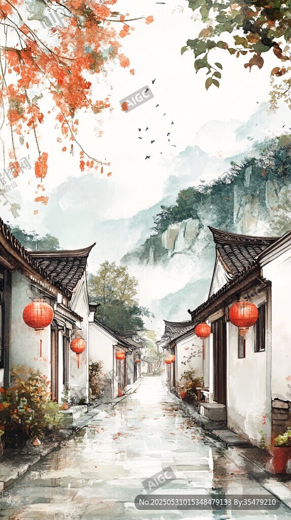 江南水鄉(xiāng)小巷的詩意景致