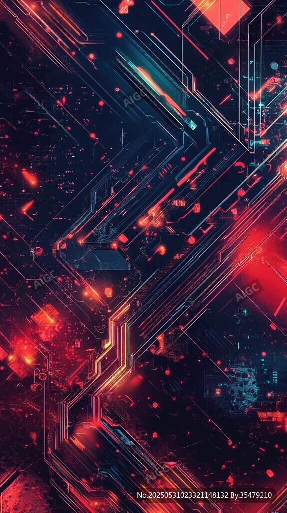 炫酷科技風(fēng)抽象電路背景