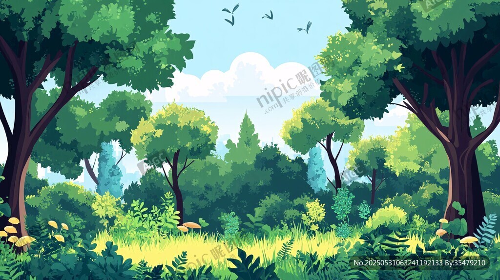 森林中的清新自然風(fēng)景