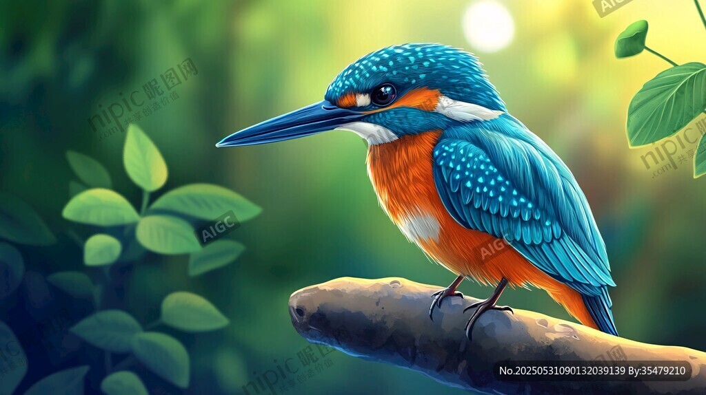 翠鳥棲枝圖