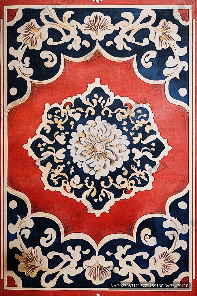 中式傳統(tǒng)花卉圖案裝飾畫