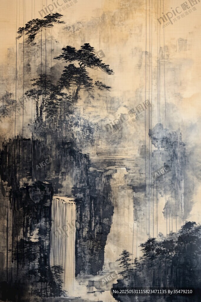 水墨山水意境畫