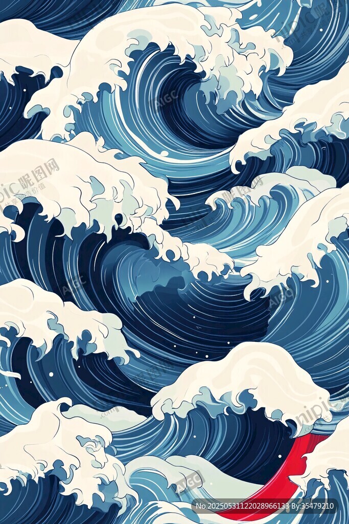 海浪洶涌圖