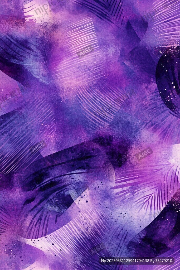 夢(mèng)幻紫色水彩紋理背景圖