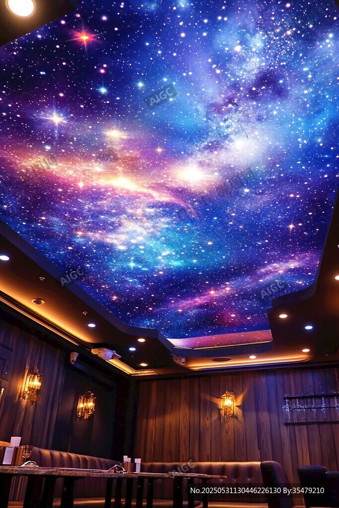 夢幻星空主題室內天花板