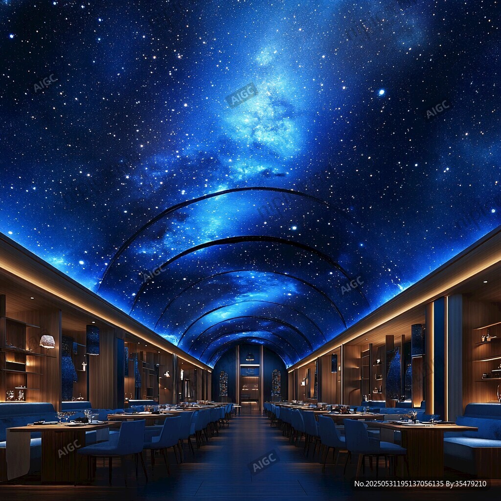 夢幻星空主題餐廳內(nèi)部