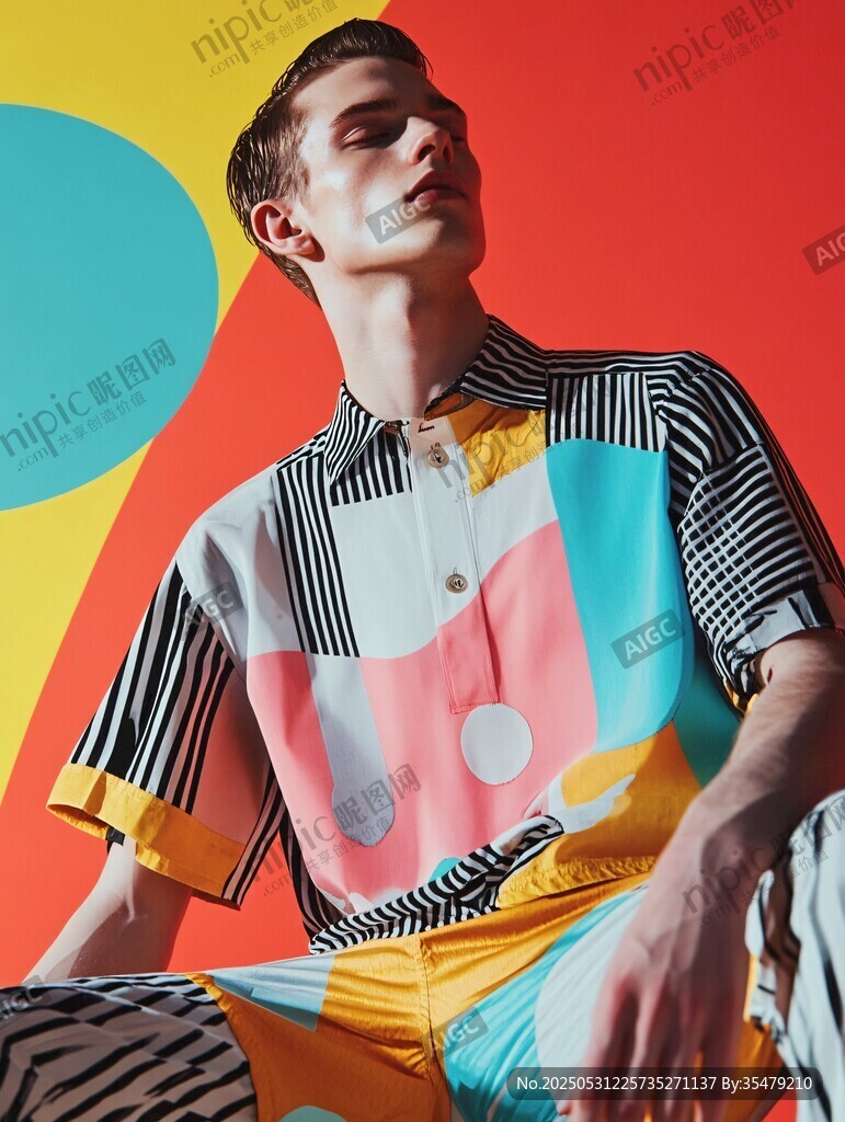 時(shí)尚男士多彩服飾造型