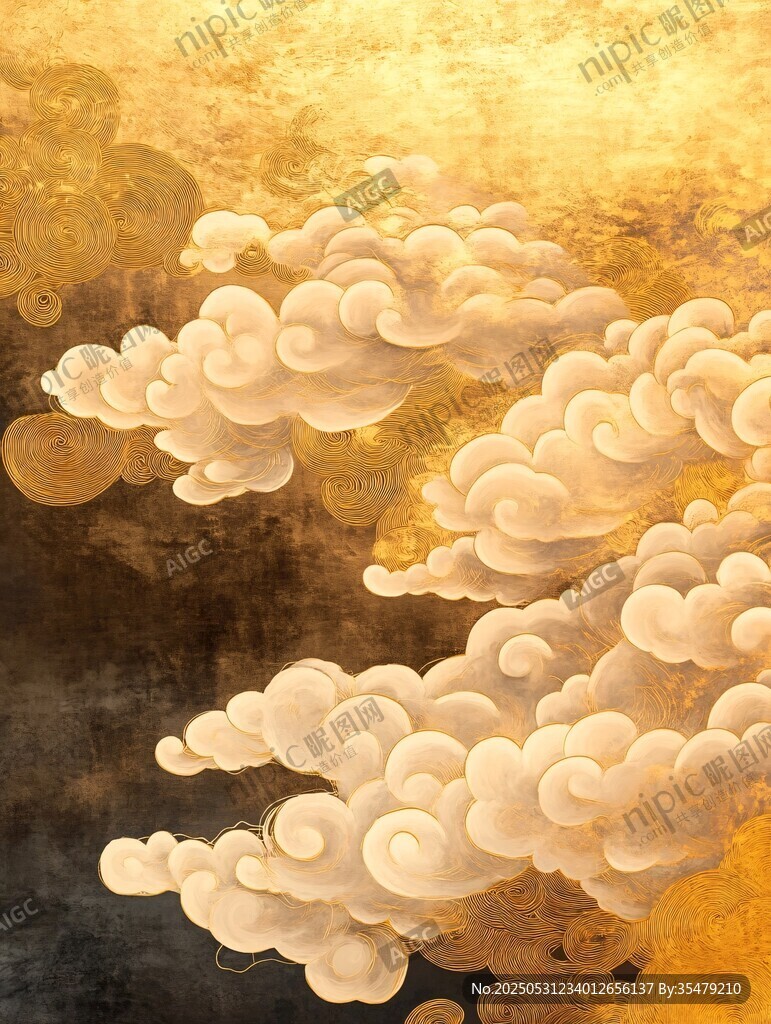 金色祥云圖