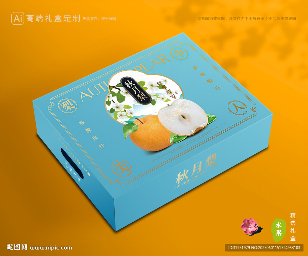 秋月梨禮盒 梨包裝