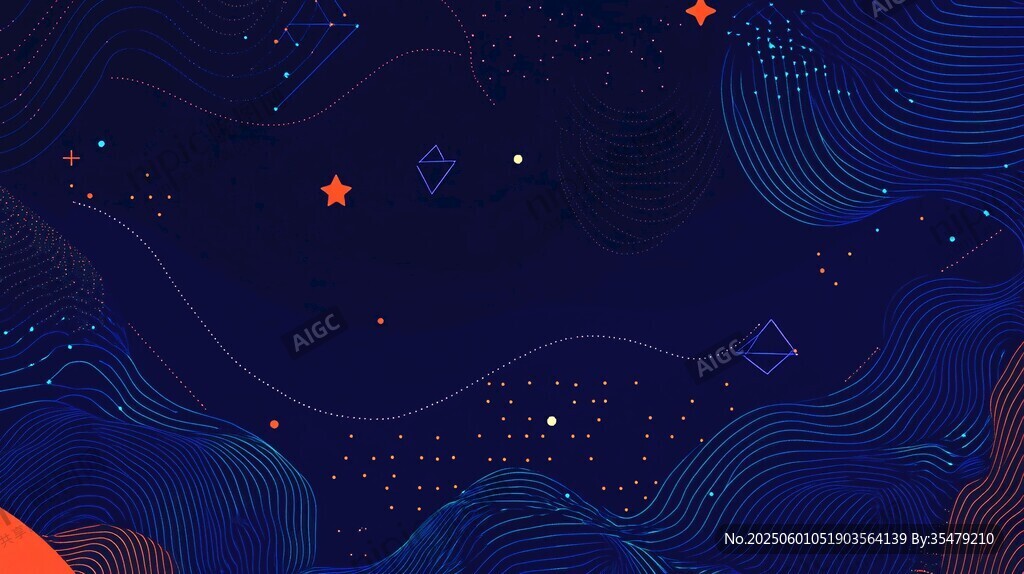 夢幻星空抽象線條背景圖
