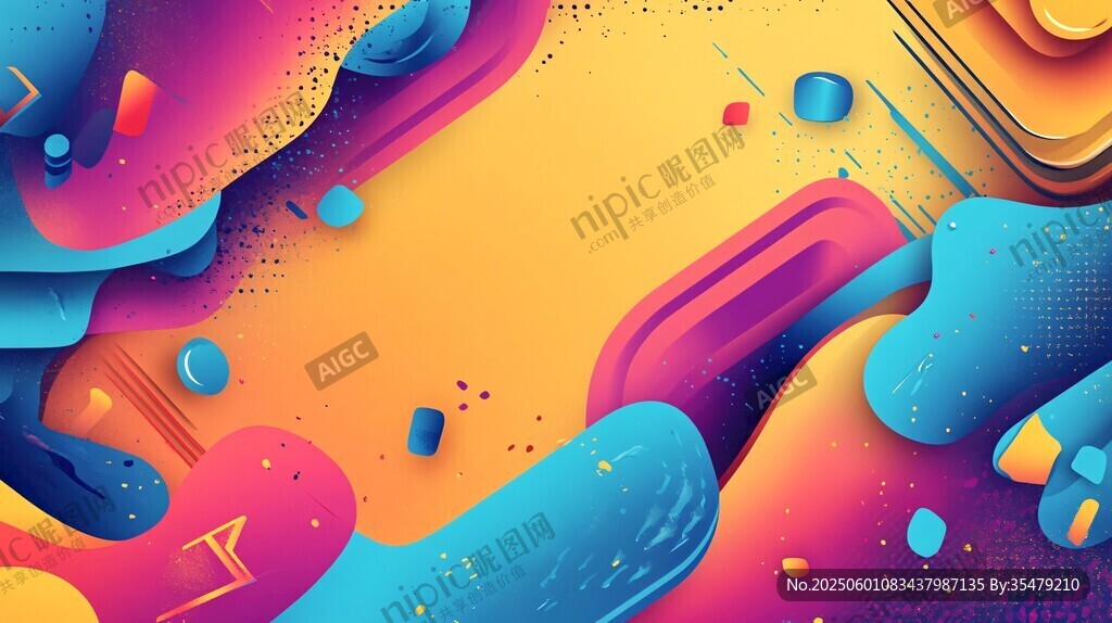 夢(mèng)幻多彩流體抽象藝術(shù)背景