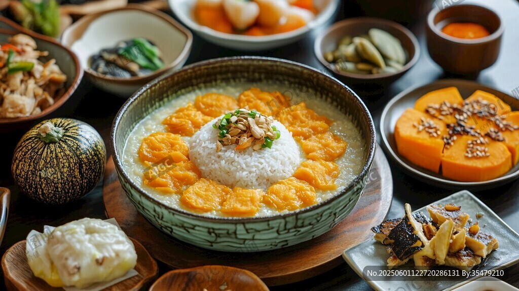 韓式美味餐食豐盛展示