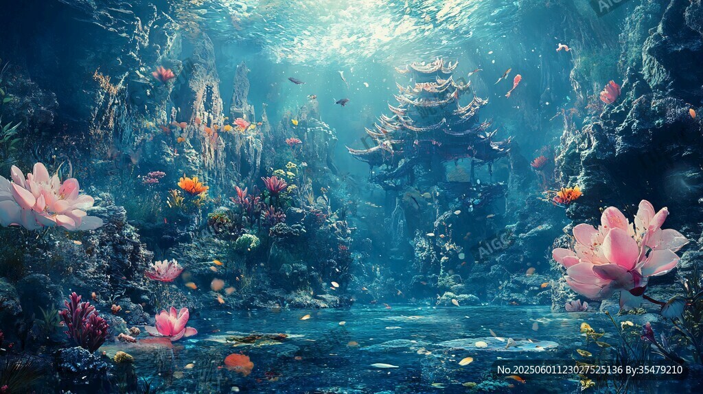 夢幻海底中式奇幻景觀