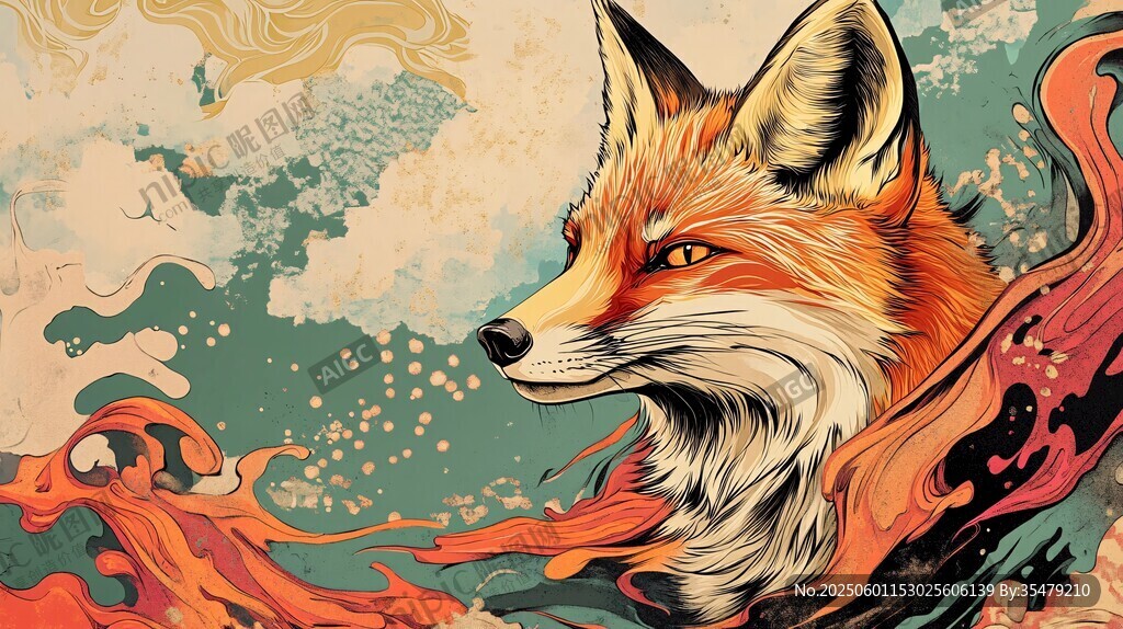 狐影幻彩 國風藝術插畫
