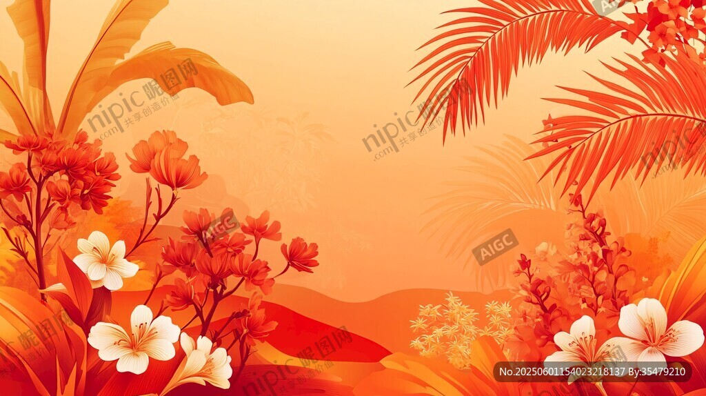 熱帶花卉景觀絢麗風光